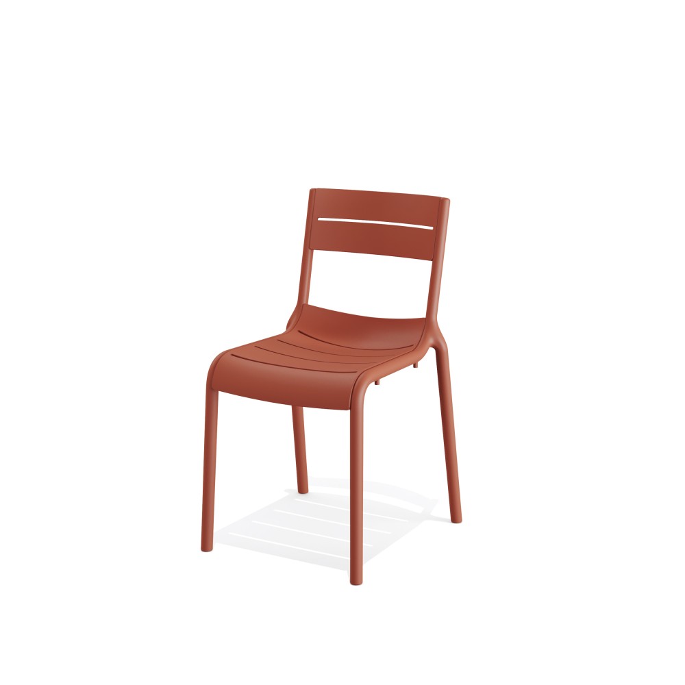 Chaise de terrasse empilable, Terracotta, Calor | Chaises