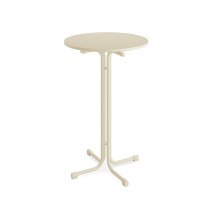 Table haute pliante Ø80cm, couleur sable