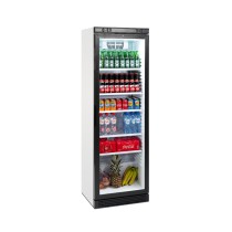 Frigo à boissons avec porte vitrée, LED, Noir/blanc