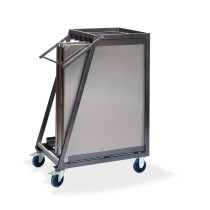 Chariot de transport pour tables de préparation pliables