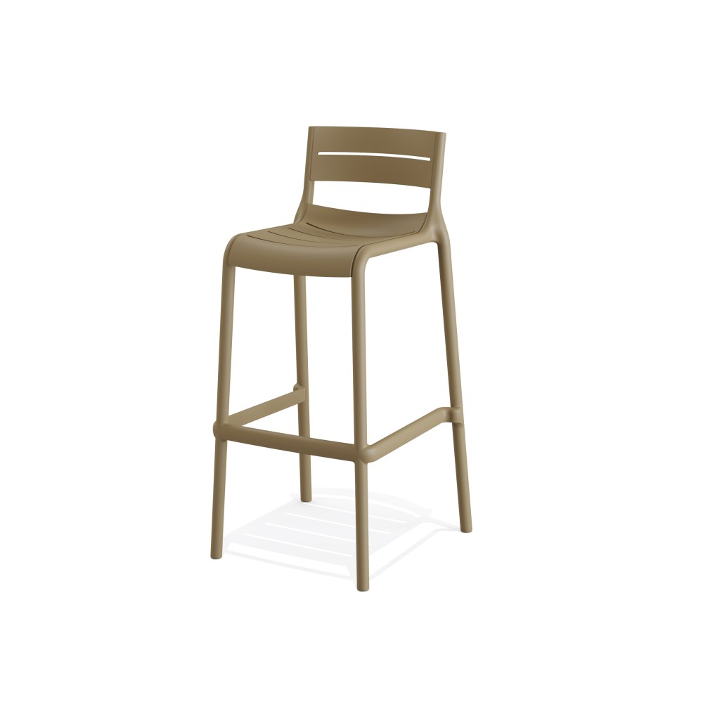 Tabouret de bar empilable CALOR Beige