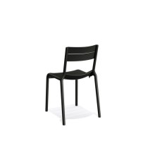 Chaise de terrasse empilable, Noir, Calor | Chaises