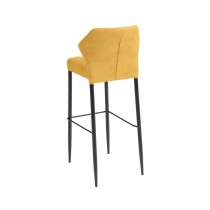 Tabouret de bar Louis, Velours jaune