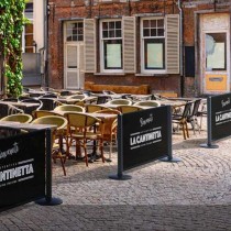 barrière écologique personnalisée avec impression traversante pour terrasse