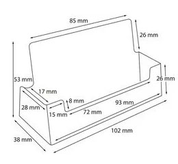 Support pour cartes de visite